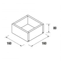 Organisateur cube MOMENT empilable 16 x 16 cm Finition bouleau - SALGAR Réf. 91486