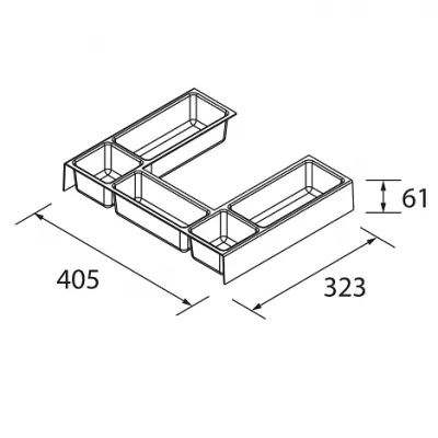 Organisateur de tiroir 405X323X61mm - SALGAR R�f. 114119