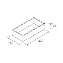 Organisateur tiroir 1 espace Noir 160 x 332 x 70 mm - SALGAR Réf. 104592