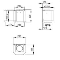 PACK : Hotte d&eacute;corative Stella 90cm Inox moteur d&eacute;port&eacute; Energy 830m3/h (nominal) - ROBLIN Elite R&eacute;f. 6064009