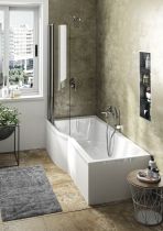 PACK Baignoire 170x80/70cm CONNECT AIR bain-douche avec vidage, pieds & tablier (pare-bain en option) - Ideal Standard
