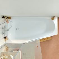 PACK Baignoire Bastille bain-douche 170x90/60 cm blanc brillant ou mat (tablier & pare-bain en option) - JACOB DELAFON