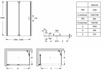 Pack baignoire CAPSULE 120 cm en angle Jacob Delafon