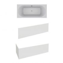 PACK baignoire Odéon Rive gauche bain-douche 180cm avec vidage & tablier - Jacob Delafon (pare-bain en option)