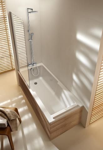 PACK Baignoire STRUKTURA 170x75 cm Jacob Delafon (pare-bain et colonne de  douche en option)