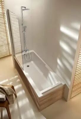 PACK Baignoire STRUKTURA 170x75cm avec vidage inclus - Jacob Delafon (pare-bain en option) 