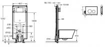Pack bâti-support 3/6 L pour WC lavant Seine - JACOB DELAFON Réf. E28935-00