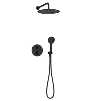 Pack douche encastr� thermostatique 2 sorties M�tro Noir mat - JACOB DELAFON R�f. E38680-BL