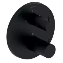 Pack douche encastr&eacute; thermostatique 2 sorties M&eacute;tro Noir mat - JACOB DELAFON R&eacute;f. E38680-BL