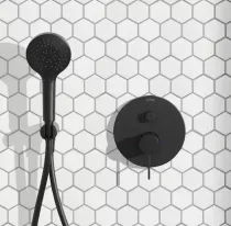 Pack douche encastr&eacute;e m&eacute;canique 2 sorties M&eacute;tro Noir mat - JACOB DELAFON R&eacute;f. E38679-BL