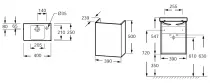 Pack lave-mains + meuble 40cm r&eacute;versible M&eacute;lamin&eacute; - JACOB DELAFON R&eacute;f. EBP2349-xxx
