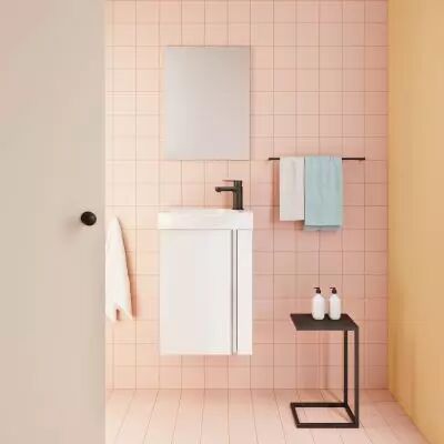 Pack lave-mains Elegance 45cm 1 porte Blanc - ROYO R�f. 122910