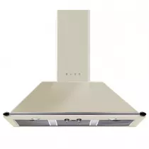 Pack piano Smeg Victoria 100cm gaz (crème) avec hotte et crédence noire