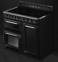 Pack piano Smeg Victoria 100cm induction (noir) avec hotte