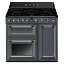 Pack piano Smeg Victoria 90cm induction (gris ardoise) avec hotte 