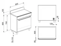 Pack piano Smeg Victoria 90cm induction avec hotte crème et crédence noire