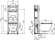Pack Prosys 120 Autoportant avec Cuvette Aquablade® Tesi - Ideal Standard Réf. R039001