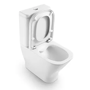 Pack WC � poser The Gap sans bride avec abattant frein de chute Blanc - ROCA R�f. A34D737000