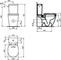 Pack WC cube NF 66,5X36,5 - Ideal Standard Réf. E715401