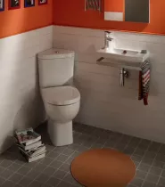 Pack WC D\'ANGLE compact Od&eacute;on Up &eacute;vacuation horizontale avec abattant standard - JACOB DELAFON R&eacute;f. E0373-00