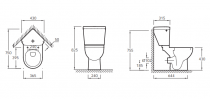 Pack WC d\'angle Odéon Up avec abattant Blanc - JACOB DELAFON Réf. E0373-00