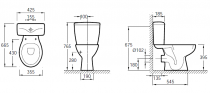 Pack WC Eolia sortie horizontale Blanc - JACOB DELAFON Réf. E24448-00