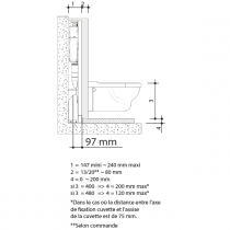 Pack WC Idéal Standard Tesi sans bride avec abattant + Bâti-support autoportant + plaque de commande 