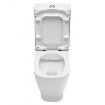 Pack WC Look Rimflush sortie horizontale / alimentation par dessous /  abattant Slowclose Blanc - SANINDUSA Réf. 134926004