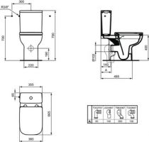Pack WC Okyris sans bride RimLS+ Blanc - Porcher Réf. P023101