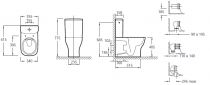 Pack WC Struktura Compact sortie orientable / abattant à descente progressive Blanc - JACOB DELAFON Réf. E20491-00