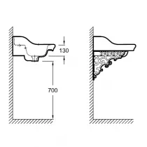 Paire d�&eacute;querres de fixation fonte Gris intense - Jacob Delafon R&eacute;f. E26370-STK