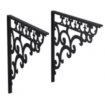 Paire d�&eacute;querres de fixation fonte Gris intense - Jacob Delafon R&eacute;f. E27315-CP