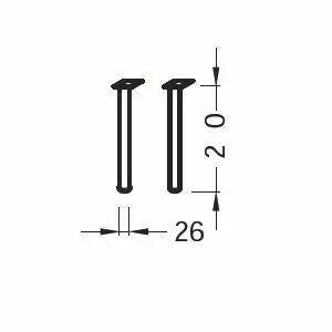 Paire de pieds H 28 - JACOB DELAFON R�f. EB923-CP