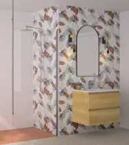 Panneau mural Kinewall Design 100x202cm Fa&iuml;ence tiss&eacute; ginkgo - KINEDO R&eacute;f. PM590