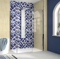 Panneau mural Kinewall Design 100x250cm Fa&iuml;ence teck line - KINEDO R&eacute;f. PM665