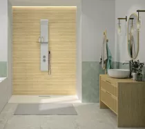 Panneau mural Kinewall Design 100x250cm Teck horizon - KINEDO R&eacute;f. PM563