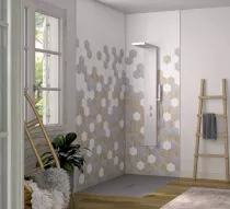 Panneau mural Kinewall Design 100x250cm Tomette trilogy - KINEDO R&eacute;f. PM638