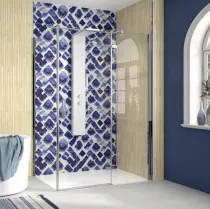 Panneau mural Kinewall Design 125x202cm Fa&iuml;ence boho indigo - KINEDO R&eacute;f. PM766