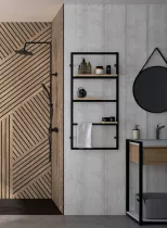 Panneau mural Kinewall Design 125x250cm Ciment bandes - KINEDO R&eacute;f. PM808