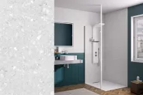 Panneau mural Kinewall Design 125x250cm Terrazzo gris - KINEDO R&eacute;f. PM821