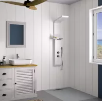 Panneau mural Kinewall Design 150x250cm Bardage blanc - KINEDO R&eacute;f. PM1046