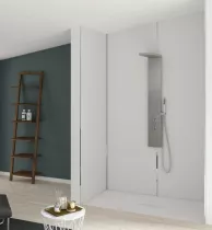 Panneau mural Kinewall Design 150x250cm Inox bross&eacute; blanc - KINEDO R&eacute;f. PM368