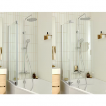 Pare-bain Bastille 120x140 cm chrome - JACOB DELAFON Réf. E6D510-GA