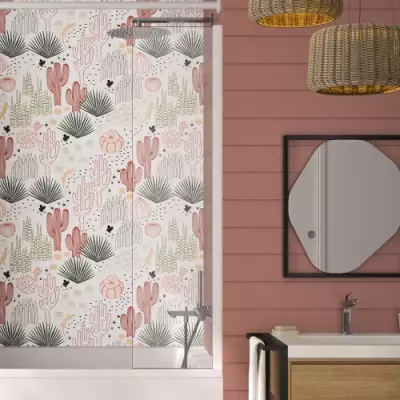 Pare-bain Gemini 40cm profil� blanc verre transparent - KINEDO R�f. PB170BTNE