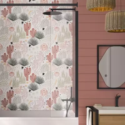 Pare-bain Gemini 40cm profil� Noir verre transparent  - KINEDO R�f. PB170NTNE