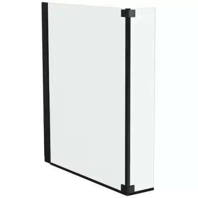 Pare-bain Neo 111.5cm (fixe 89.8cm + volet mobile 21.7cm) Verre transparent profil� Noir mat - JACOB DELAFON R�f. E4930-BL