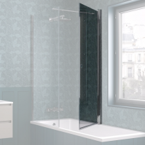 Pare bain retour Orion 70x150cm profilé Chromé verre transparent - KINEDO Réf. PB145CTNE