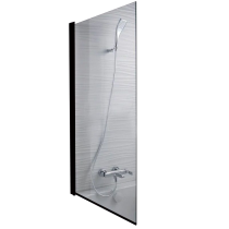 Pare-bain Struktura 80cm Verre transparent profilé Noir - JACOB DELAFON Réf. E6D042-BLV