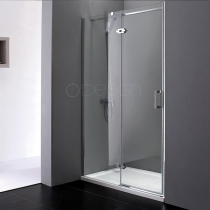 Paroi de douche avec porte battante Epona 100cm verre transparent profilé Chromé- O\'DESIGN Réf. EPO60VTC