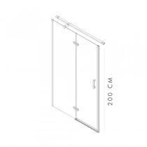 Paroi de douche avec porte battante Epona 120cm verre transparent profilé Chromé - O\'DESIGN Réf. EPO61VTC